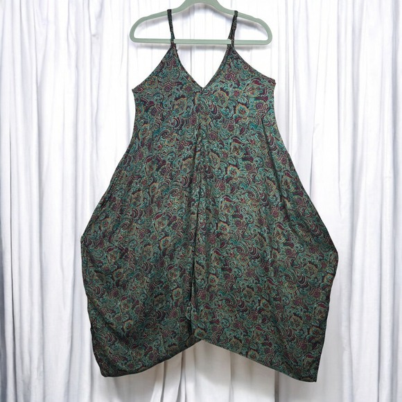 Karma Highway Pants - Karma Highway‎ Jumpsuit Woman One Size Paisley Print 100% Viscose Boho Festival